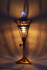 Whole Insect Light sculpture at night