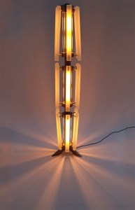 Satellite Light Sculpture against white background